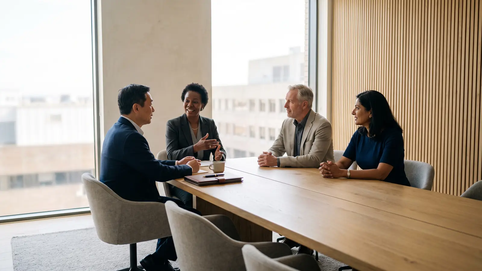 Senior executives in a Stockholm boardroom
